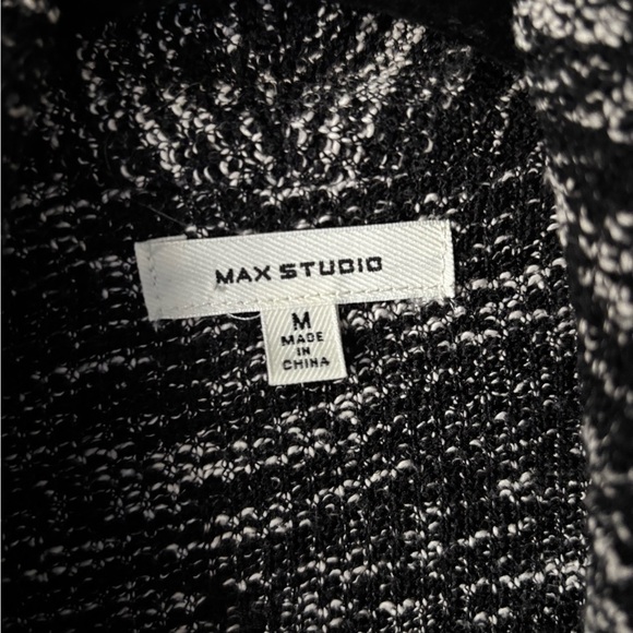 Max Studio | marled knit | cardigan | drape front | pocket | jacket | m - Picture 10 of 11